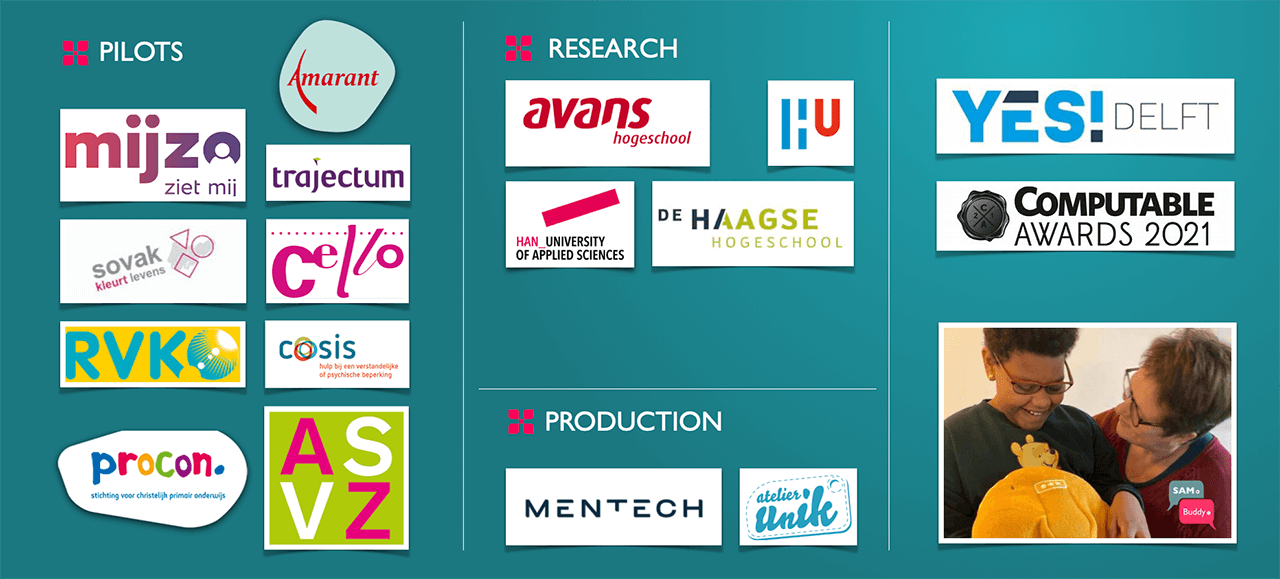 Overview of the most important partners of Vertelknuffel SAMbuddy
