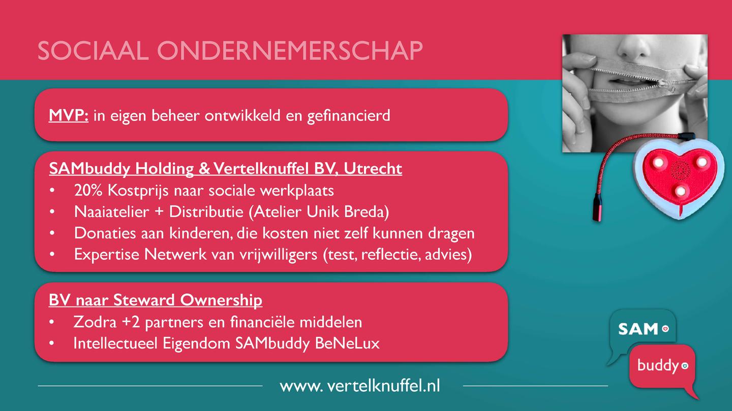 Opzet onderneming Vertelknuffel SAMbuddy