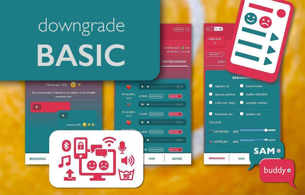 Basic functies om te vertellen beschikbaar in de app